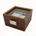 JU7CER Retro watch box, inner gray Watch Storage Case, Unisex Watch Display & Storage Box, Ideal Gift for Watch Enthusiasts 2-position image 0