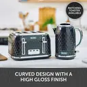 Breville Curve Electric Kettle, 1.7L 3KW Fast Boil, Textured, Black & Chrome - VKT017 image 3