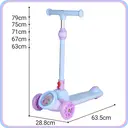 Neuleb Kick Scooter for Kids, 3 Wheel Adjustable Height, Lean-to-Steer, Widen Anti-Slip Deck, Light Up Flashing Wheels, Toddler Scooter for Boys Girls Ages 3-10, Outdoor Indoor Sport Toy Birthday Gift image 9