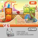 XINQIYUAN Qiyuan Jouet Éducatif Set de Blocs de Construction Dinosaure Magnétiques 7.5cm 79pièces [Mélange aléatoire – Couleurs issues uniquement de la photo principale] image 5