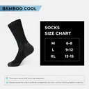 BAMBOO COOL Men's Crew Socks Athletic Running Sports Socks, Cushioned Moisture Wicking, Breathable Arch Support M (6 Pack) image 5