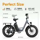 URLIFE Vélo électrique adulte 20 pouces, Tout-terrain pneus larges montagne et越野, Avec écran LCD couleur, Batterie amovible e image 8