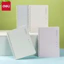 Deli Clear Tone Series Lot de 4 carnets à spirale A5, papier ligné 70g/m² - 80 feuilles/160 pages image 0