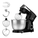 AUCMA staande mixer, 5 liter, 10 snelheidsinstellingen, kantelbare kop, 3-in-1 staande mixer met mengkom, deeghaak, garde en menghaak, mixer voor bakken, taart, brood, pizza, gebak, pasta en de meeste huishoudelijke koks, 400W pure copper AC-motor, (5 liter, zwart) image 7