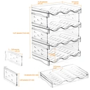 Boxedhome Porte-bouteille en plastique à 4 niveaux pour bouteilles de vin, sodas et gourdes - Pour 12 bouteilles image 3