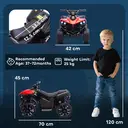 AIYAPLAY 6V Electric Ride on Car, Kids ATV 4 Wheeler with Music and LED Headlights, Indoor Outdoor Toy Car Red image 4