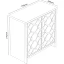 Galano Iris 2 Door Sideboard – Storage Cabinet for Living Room & Kitchen – Space Saving Side Unit with Arylic Mirror Doors, Modern Side Board Organizer - White image 2