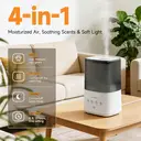 Luxaid 4.5L Cool and Warm Mist Humidifier for Home, Top-Fill Water Tank, Touch Control, 360° Mist Nozzle, Aromatherapy for Bedroom image 3