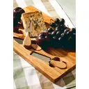 Maison by Premier Acacia Wood Cheese Board with Three Knives, Durable Cheese Serving Board with Knife Storage image 3