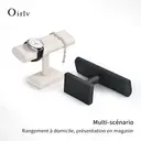 Oirlv Support de Montre , Présentoir de Montres avec Base – Organiseur pour Montres, Colliers, Bracelets, Joncs, Chouchous et Bandeaux – Présentoir Photo pour Femmes et Hommes image 5