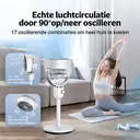 Airmate luchtcirculatieventilatoren met verstelbare hoogte [0,45–1,08 m], 3 bladen, windafstand 10 m, draaiknopbediening, afneembaar en draagbaar, nieuw binnen image 7