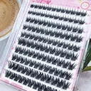 MeoMagic Extensions de cils précollées (pince à cils non incluse) - 10 lignes - 120 pièces WM29 image 1