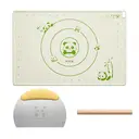 COOKER KING Qualité alimentaire Épaissie Antidérapante, Haute température, Ensemble de tapis en silicone antiadhésif 70 cm x 50 cm Spatule à pâte Rouleau à pâtisserie en bois image 0