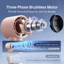 JISULIFE Pro1 Turbo ventilateur portable à affichage LED - Rose image 1