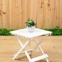 Interiors by Premier Side Table Beauport Wood Foldable White image 1