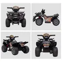 HOMCOM 6V Kids Electric Ride on Car Toddlers Quad Bike All Terrain Vehicle Toy With Music for 18-36 months Black image 3