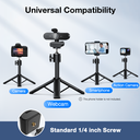 EMEET 4K Webcam with Dual Noise-Reducing Microphones, Auto Light Adjustment, 360° Rotatable Mount, Plug & Play USB Webcam E3131 + Tripod image 2