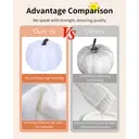 Marrybox Fall Decorative Pumpkins Plush Velvet Effect Rust/Oche/Green 12pcs image 5