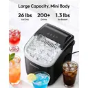 EUHOMY Countertop Ice Maker – Self-Cleaning Function – 9 Cubes in 6 Minutes – Portable Ice Cube Maker with Ice Scoop & Basket – For Home, Kitchen, Office, Bar image 8