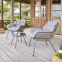 Hesperide Ensemble de salon de jardin 2 places « Paopao » - gris graphite image 2