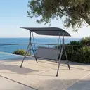 Garden furniture steel swing chair with canopy image 1