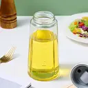BJ Flacon à huile en verre 630 ml, ouverture et fermeture automatique, pour huile, sauce, vinaigre et assaisonnement, blanc image 5