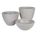 Strata Large Valencia Planter 40cm Diameter 30cm Height -Stone image 2