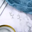 Ever Faith Sagittarius Zodiac Constellation Cubic Zirconia Stud Earrings image 2