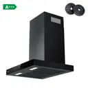 Ciarra Recirculation 60cm Extractor Hood, Wi-Fi & App Touch Control, 650 m³/h, Wall-Mount, 4-Speed with Booster, Black Aluminum Filters, Energy Class A+++ image 1