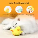 Petgravity Jouet interactif en peluche pour chat, Canard à ailes battantes, Lot de 1, Rechargeable USB-C, Contient de l’herbe à chat, Jouet couineur, Jouet de chasse image 6