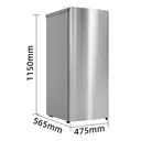 CHiQ JR122WSD Congélateur vertical en acier inoxydable 122 L, congélation 4 étoiles, mode réfrigérateur convertible, No Frost, Multi-Airflow, compresseur Inverter, 39 dB, classe énergétique E - Argent  image 1