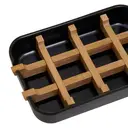 Maison by Premier Eco-Friendly Black Soap Dish, Removable Bamboo Insert Soap Tray, Modern Soap Case Holder, Bath Soap Holder image 2