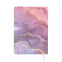Jubiluu Carnet ligné A5 à couverture rigide en tissu avec marque-page et élastique - Amethyst Dream image 1