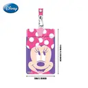 1pc Disney Minnie Mouse Lanyard Card Holder Officially Licensed Cute Polka Dot Hello Themed Movies Anime Peripheral Character ID Case Accessory Gift image 1