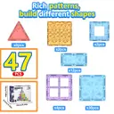 XINQIYUAN Qiyuan Jouet Éducatif Blocs de Construction Diamant Magnétiques 7.5cm 47pièces [Mélange aléatoire – Couleurs issues uniquement de la photo principale] image 3