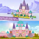 XINQIYUAN Qiyuan Jouet Éducatif Set de Dalles Magnétiques Rose 7.5cm 50pièces [Mélange aléatoire – Couleurs issues uniquement de la photo principale] image 1