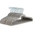 ANQI Cintres antidérapants en velours pour costumes, gris/argent - lot de 50 image 0