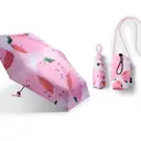 Beneunder BM527 Parapluie cinq plis à revêtement noir - Rose fraise  image 1