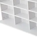 HOMCOM Rangements pour CD et DVD, étagère rangement, capacité max. 1116 CD/528 DVD, 36 compartiments et étagères réglables, pour bureau, salon, chambre, 102 x 23,5 x 195 cm, blanc image 8