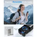 AsperX Laptop Power Bank, 165W 20,000mAh, Retractable Cables, Aluminum Alloy Unibody Portable Charger Power Bank, Battery Bank for MacBook Pro/Air/iPhone 17/iPad Pro/S25 Ultra/Dell/HP(TSA-Approved) image 2