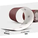 WORKPRO Sandpaper Rolls, 4 Sandpaper Rolls 93 mm x 5 m, Grit 60/120/180/240, for Hand Sanders, Orbital Sanders, Sandpaper for Wood, Metal, Paint image 1