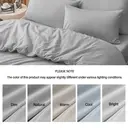 LeBonsoir Parure de lit brossée avec 1 housse de couette 260 x 240 cm et 2 taies d’oreiller 65 x 65 cm, avec fermeture éclair - Gris clair image 5