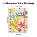 Jubiluu Carnet ligné A5 à spirales et couverture rigide - Coral Leaves image 2