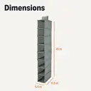 ANQI 8-Tier Hanging Closet Shelf Shoe Organizer, 11.5 x 41 x 5.5 in, Dark Grey image 1