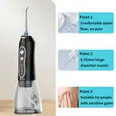 H2ofloss toothbrush, oral water jet, dental water jet, high-pressure cleaning, 300ml large water tank, 5 modes, 2500MAh, IPX7 waterproof image 6