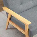 HOMCOM 2 Seater Sofa Modern Linen Fabric Upholstery Tufted Couch with Rubberwood Legs for Living Room and Kitchen, Dark Grey image 7