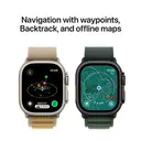 Apple Watch Ultra 2 Montre connectée avec boîtier titane noir et bracelet alpine vert - Taille M image 4