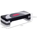 HOMCOM Step fitness aerobic stepper hauteur reglable surface antiderapante 78x29x20 cm image 2