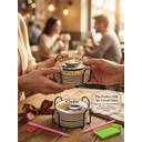 JU7CER Coffee Diamond Painting Coaster Set - 8-Piece Art Coasters with Stand | Adult DIY Craft 4×4 Inches (10×10cm) image 5