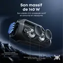 Soundcore Boom 2 Pro, enceinte extérieure portable, 140 W 2+2 canaux, BassUp 2.0, autonomie 20 H, charge rapide, IP68 anti-poussière et étanche, éclairage RGB, port USB-C, Power Bank, Bluetooth 5.3 image 2